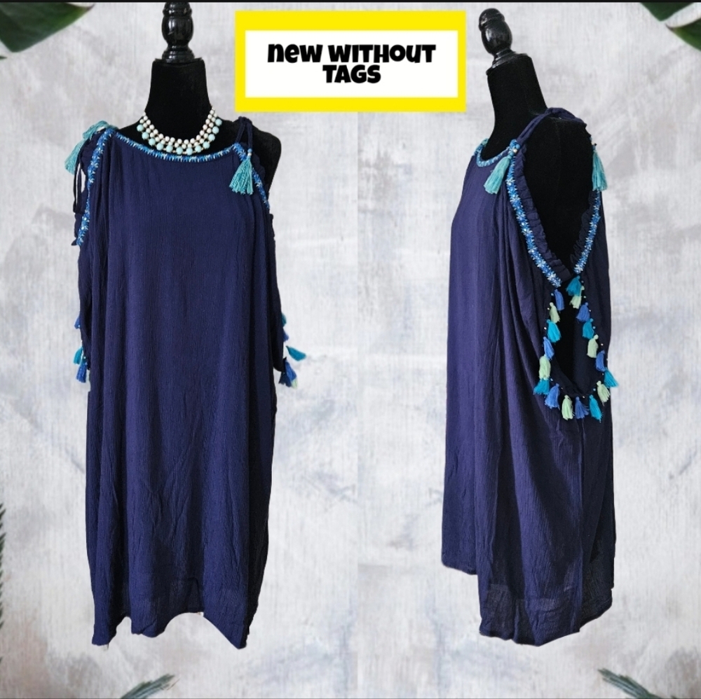 NWOT indigo thread co.  Rayon/ Cotton Beach Cover Up